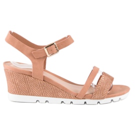 Ideal Shoes Pink kile sandaler lyserød