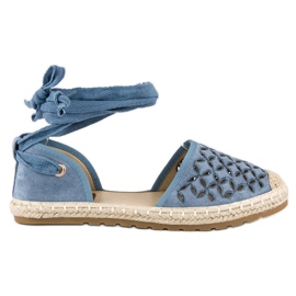 Sweet Shoes Knyttede espadriller blå