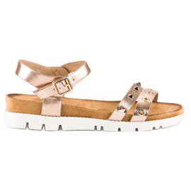 Forever Folie Pink sandaler med rhinsten lyserød