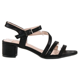 Ideal Shoes Flade sandaler sort