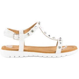 Bestelle Komfortable flade sandaler hvid