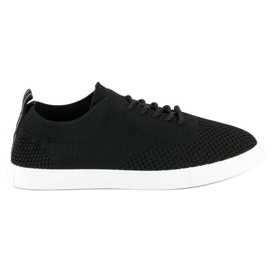 Super Me Stofbundne sneakers sort
