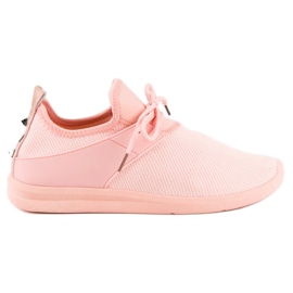 Super Me Pink tekstilsneakers lyserød