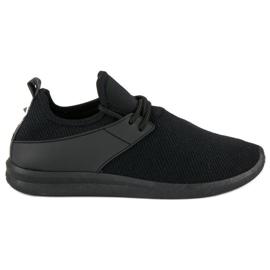 Super Me Sorte tekstilsneakers