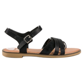 Nio Nio Klassiske sorte sandaler