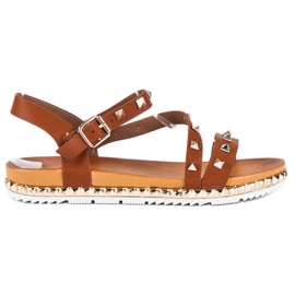 Anesia Paris Brune sandaler med nitter