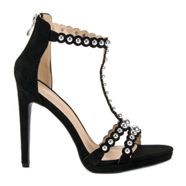 Elegante sorte sandaler