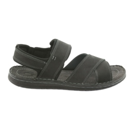 Riko Mænds sport læder sandaler 852 sort