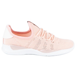 Sport Luftige, slip-on sneakers lyserød