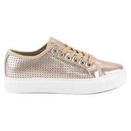 McKey Golden Knotted Sneakers gylden