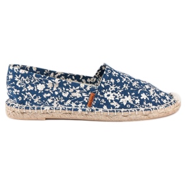 McKey Blå Espadriller i Blomster
