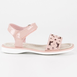 American Club Pink amerikanske velcro sandaler lyserød