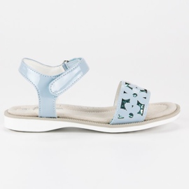 American Club Blå Sandaler Med American Velcro