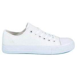 Hvide sneakers med binding