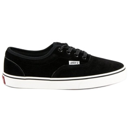 Andy Z Sorte ruskind sneakers