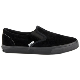 Andy Z Slipons i sort ruskind