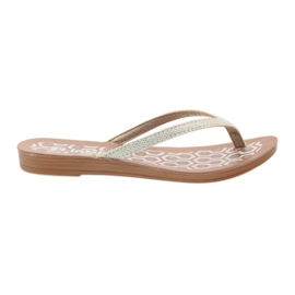 INBLU IR063 flip-flops i sølv hvid grå