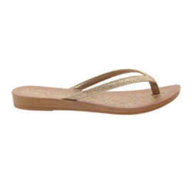 INBLU IR063 gyldne flip-flops gylden