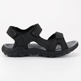American Club Sorte amerikanske sandaler