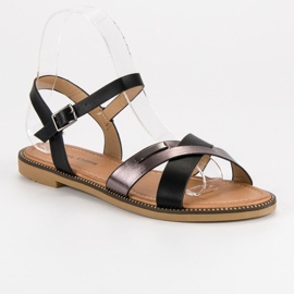 L. Lux. Shoes Stilfulde sorte sandaler