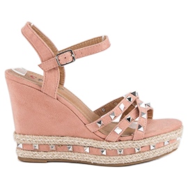 Seastar espadrillesandaler i ruskind lyserød