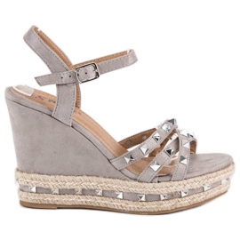 Seastar espadrillesandaler i ruskind grå