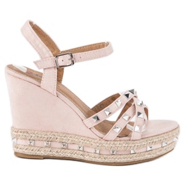 Seastar espadrillesandaler i ruskind lyserød