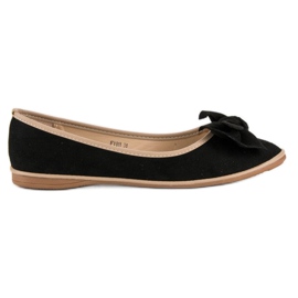 Sweet Shoes Ruskindsballerinaer med sløjfe sort