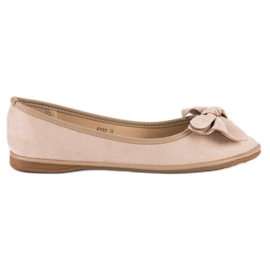 Sweet Shoes Ruskindsballerinaer med sløjfe lyserød