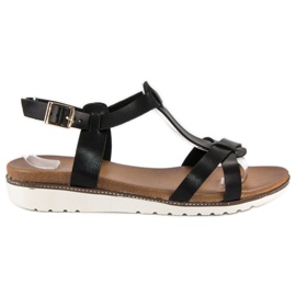 Licean Komfortable sommersandaler sort