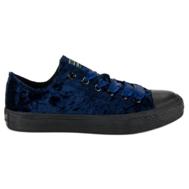 Andy Z Marineblå velour sneakers