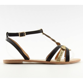 Sandaler til kvinder guld shine sort 758 sort