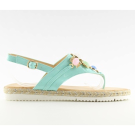 Sandaler med myntesten 3072 mint blå