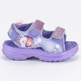 Sandaler med velcro. Frosset violet
