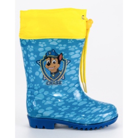 Wellingtons med ribbetårne ​​patrulje blå