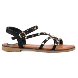 SDS Flade sandaler med nitter sort