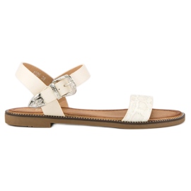 Nio Nio Komfortable flade sandaler gul