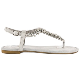 Vices Elegante flade sandaler skruestik grå