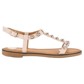 SDS Beige sandaler med et spænde