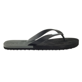 Black Big Star 174422 flip-flops sort grå