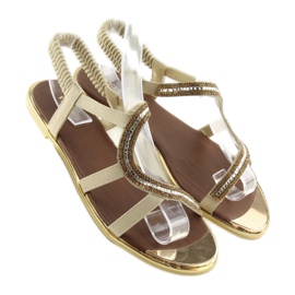 Asymmetriske beige sandaler 4157 Beige