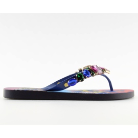 Flip-flops med sten 8250 Blå violet