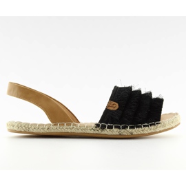 Sorte espadriller i caribisk stil 8413