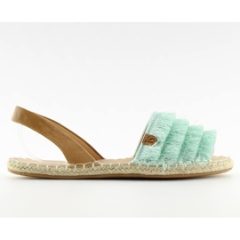 Espadriller i caribisk stil Mint 8413 Mint grøn
