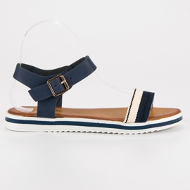 Top Shoes Sømandssandaler til kvinder blå
