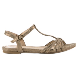 Corina Gyldne flade sandaler gylden
