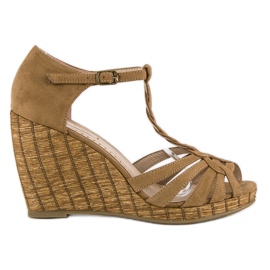 Corina Komfortable kilesandaler brun