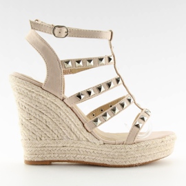 Espadriller på kiler beige 9529 beige
