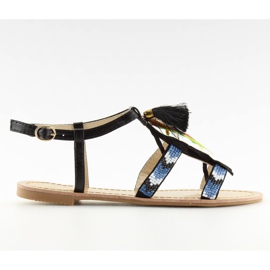 Sorte Boho stil sandaler LQ-2662 sorte