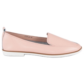 Mazaro Pink læder loafers lyserød